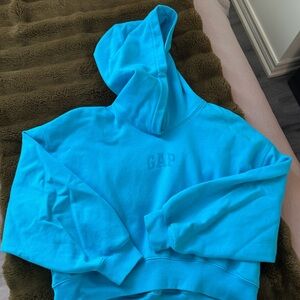 GAP Blue Cropped Hoodie